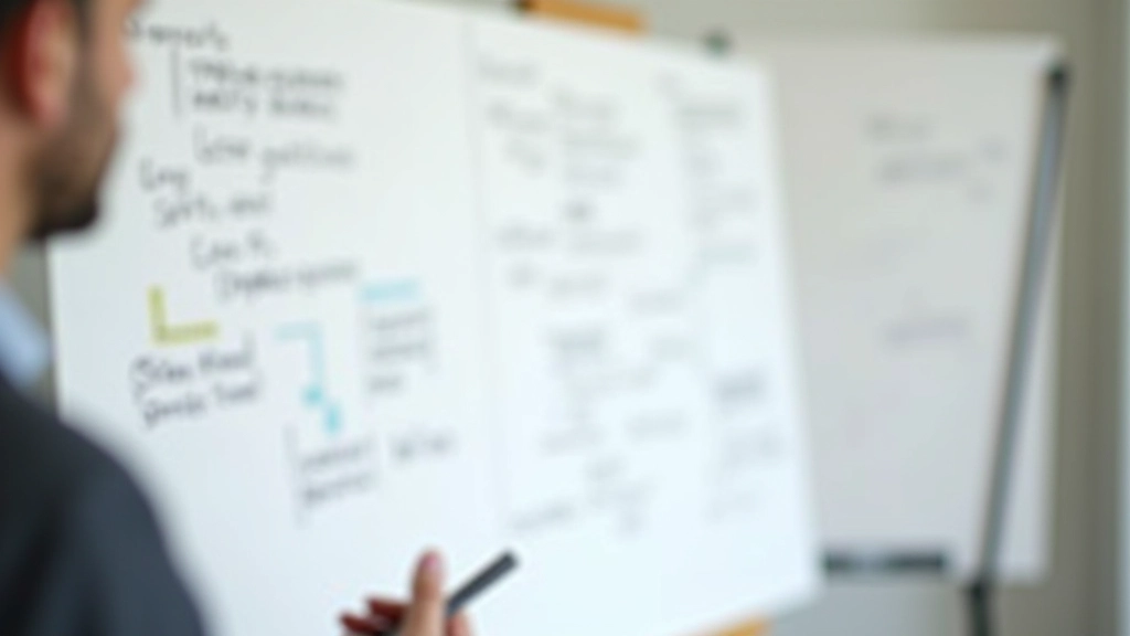 Tableau blanc montrant un plan de site structuré et logique